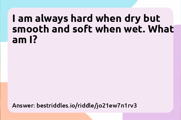 I am always hard when dry but smooth and...