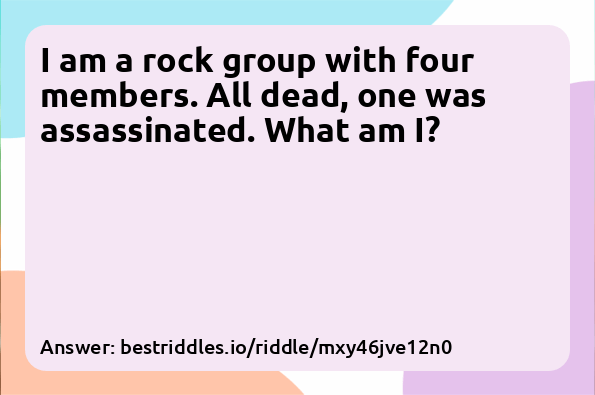 I am a rock group with four members. All...