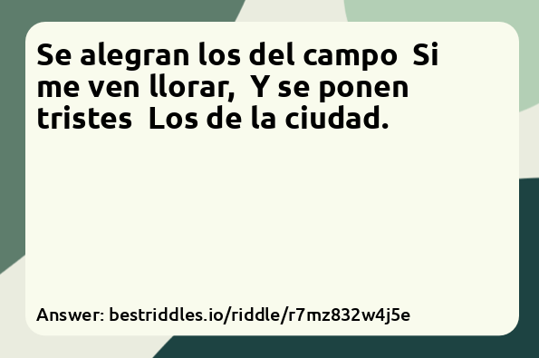 ('Se alegran los del campo\r\nSi me ven...',)